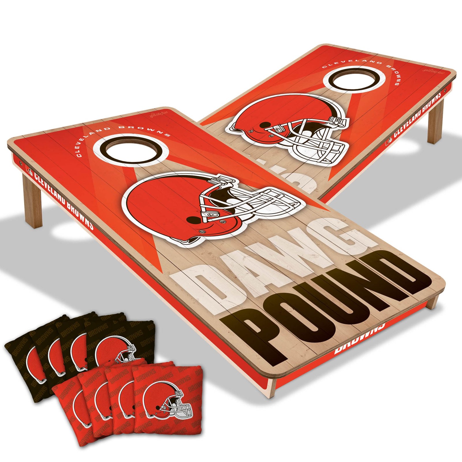 IDNA Cleveland Browns 2′ x 4′ Slogan Series Cornhole Game with Bags