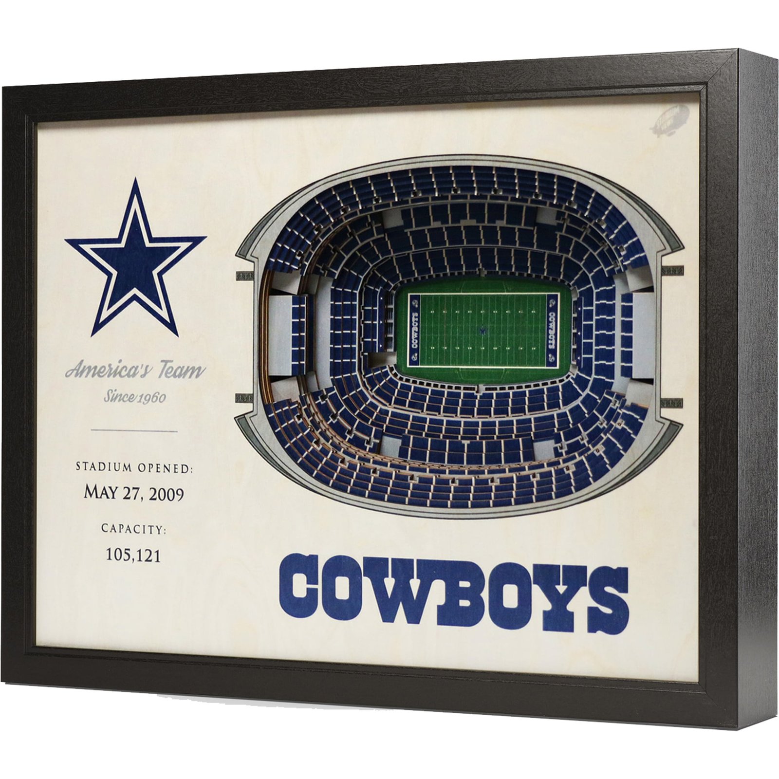 IDNA Dallas Cowboys 25.5” x 19.5” 25-Layer StadiumViews 3D Wall Art