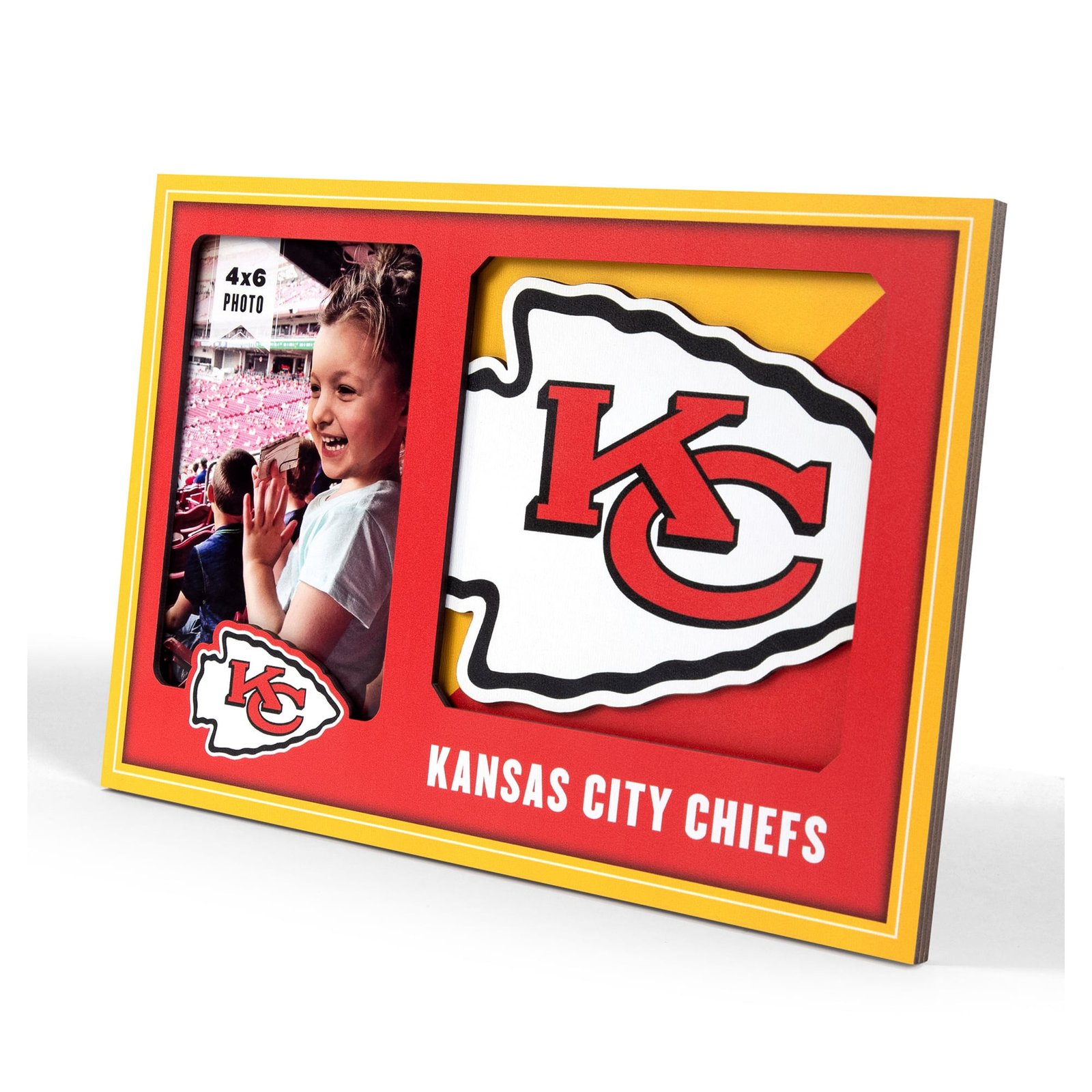 IDNA Kansas City Chiefs 3D Logo Series Picture Frame IDNA Kansas City Chiefs 3D Logo Series Picture Frame