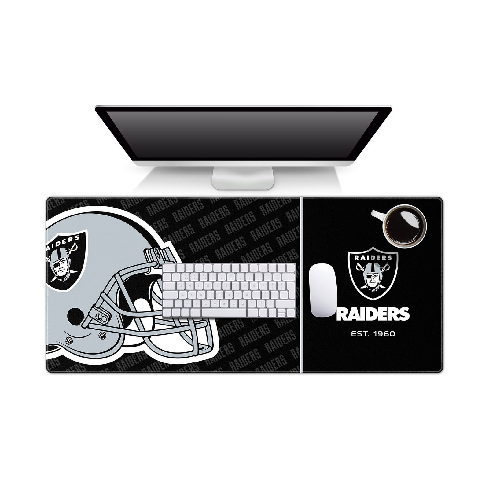 IDNA Las Vegas Raiders 15.7″ x 35.4″ Logo Series Desk Pad