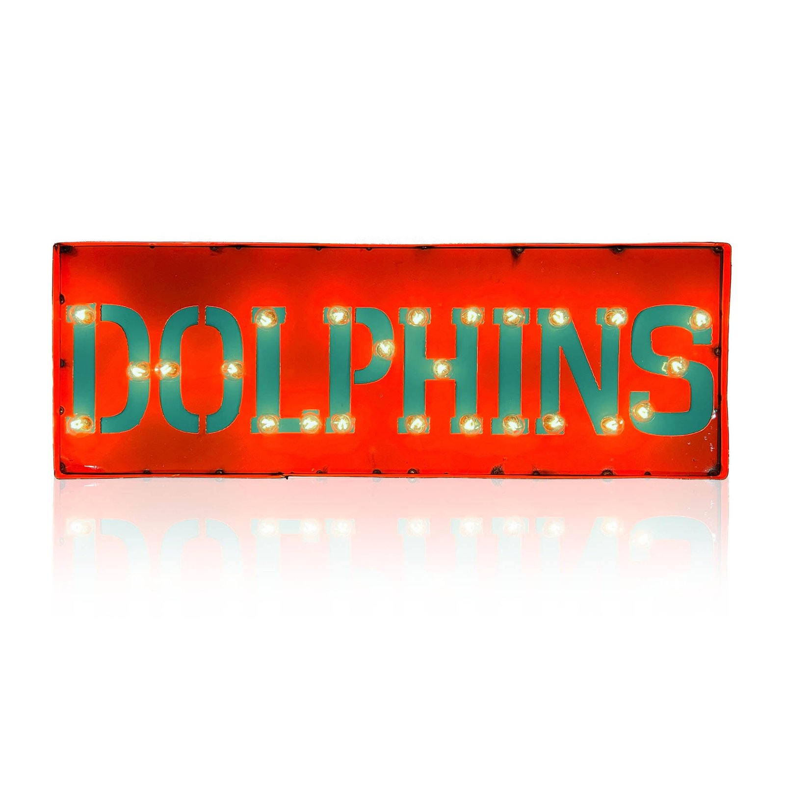 Imperial Miami Dolphins 25″ x 9″ Lighted Recycled Metal Street Sign
