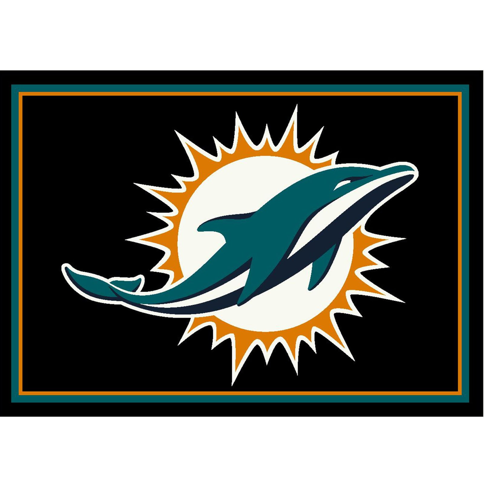 Imperial Miami Dolphins 5’4” x 7’8” Spirit Rug