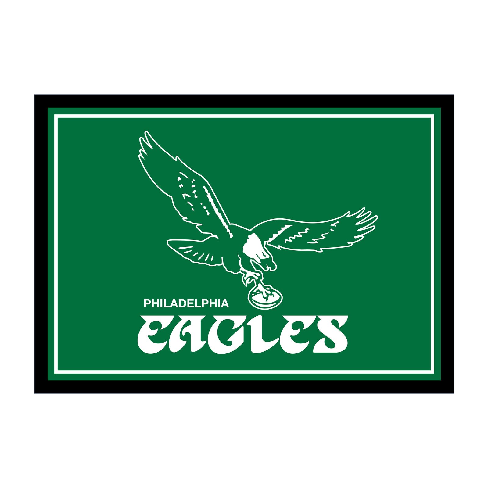 Imperial Philadelphia Eagles Throwback Logo 4′ x 6′ Spirit Rug