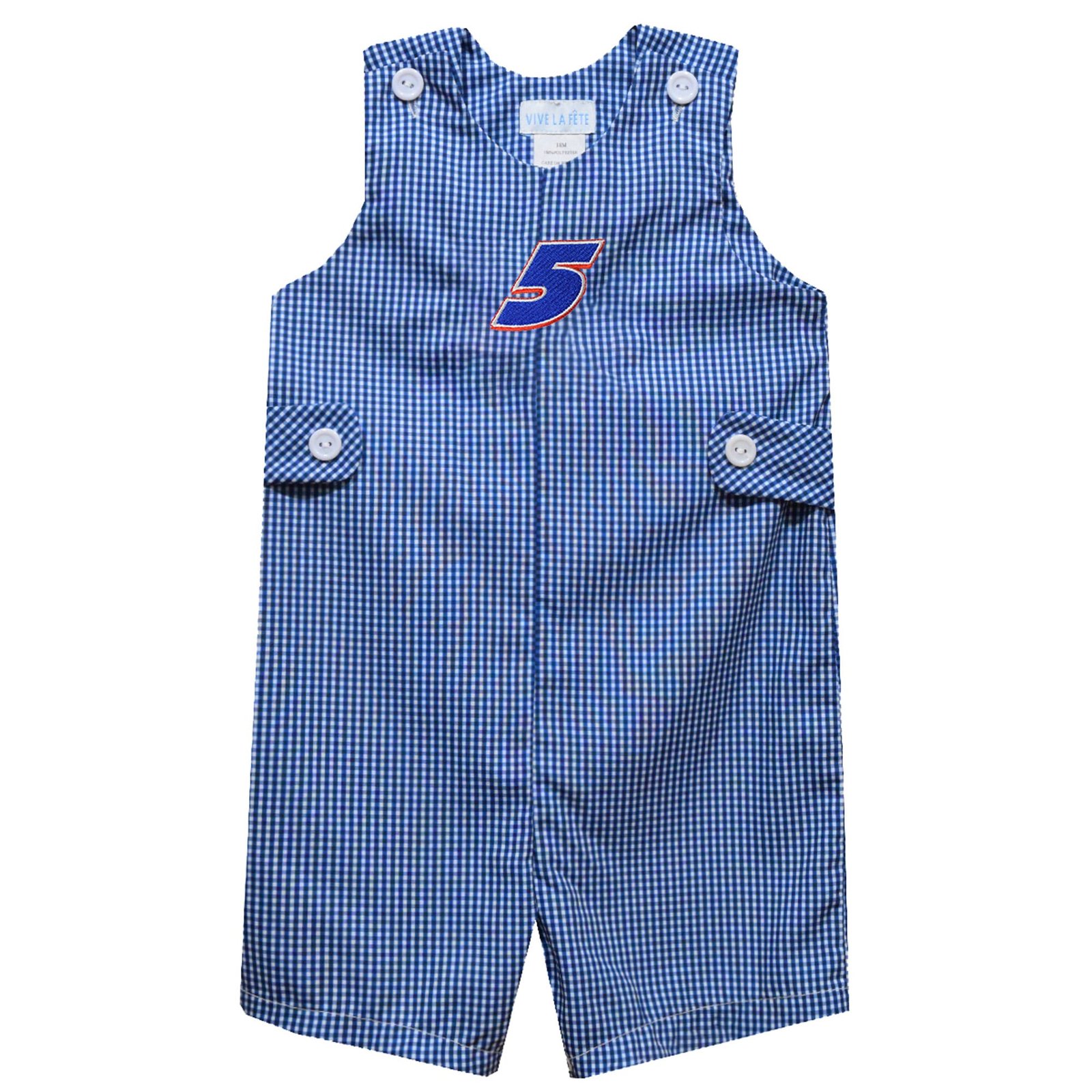 Infant Vive La Fete Blue Kyle Larson Gingham Jon Jon Bodysuit Infant Vive La Fete Blue Kyle Larson Gingham Jon Jon Bodysuit