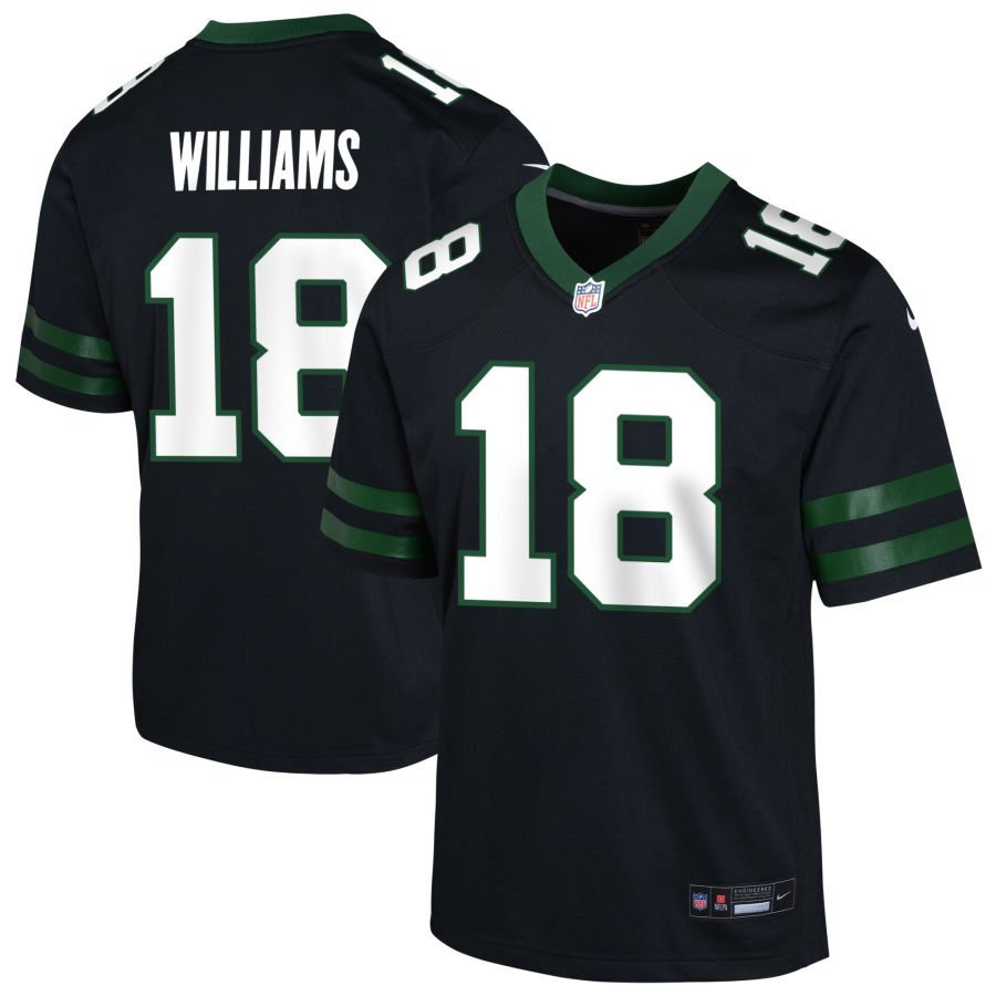 Isaiah Williams Youth Nike Black New York Jets Alternate Custom Game Jersey