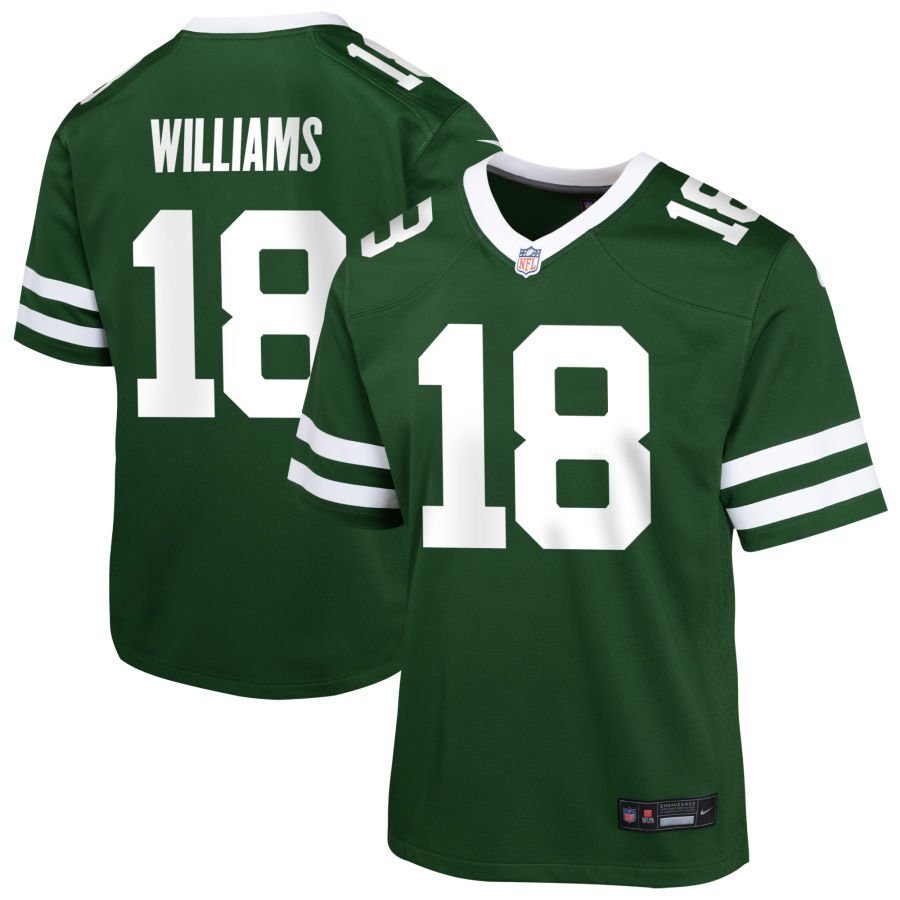 Isaiah Williams Youth Nike Legacy Green New York Jets Custom Game Jersey