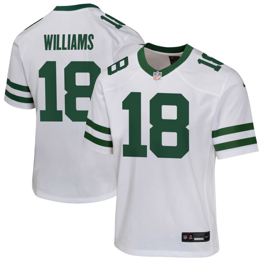 Isaiah Williams Youth Nike Legacy White New York Jets Custom Game Jersey