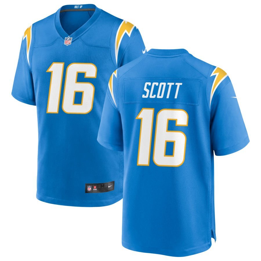 JK Scott Men’s Nike Powder Blue Los Angeles Chargers Custom Game Jersey