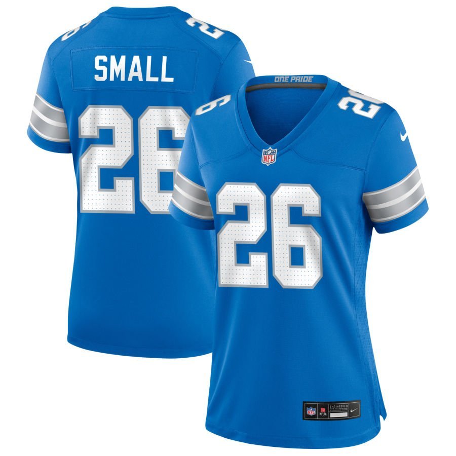 Jabari Small Women’s Nike Blue Detroit Lions Custom Game Jersey
