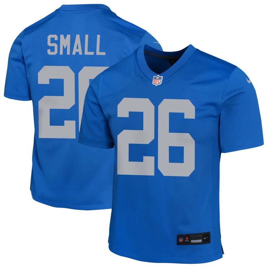 Jabari Small Youth Nike Blue Detroit Lions Alternate Custom Game Jersey