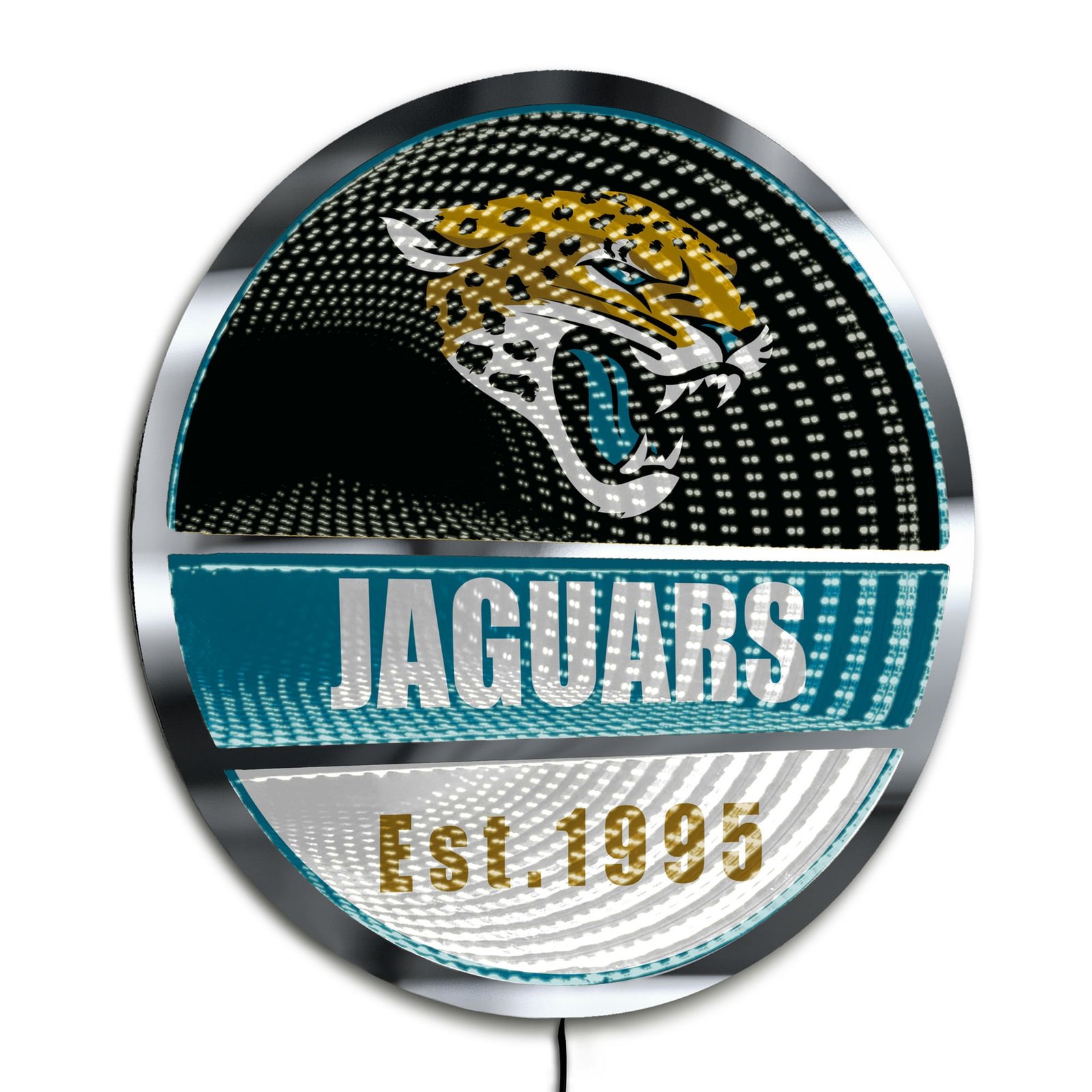 Jacksonville Jaguars Three-Cell Circular Infinity Light