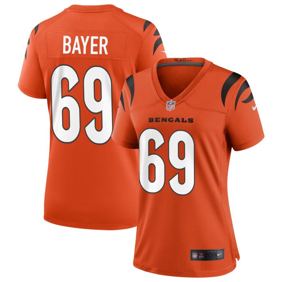 Jacob Bayer Women’s Nike Orange Cincinnati Bengals Alternate Game Custom Jersey