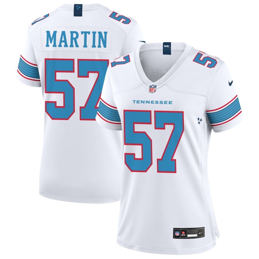 Jacob Martin Women’s Nike White Tennessee Titans Game Custom Jersey