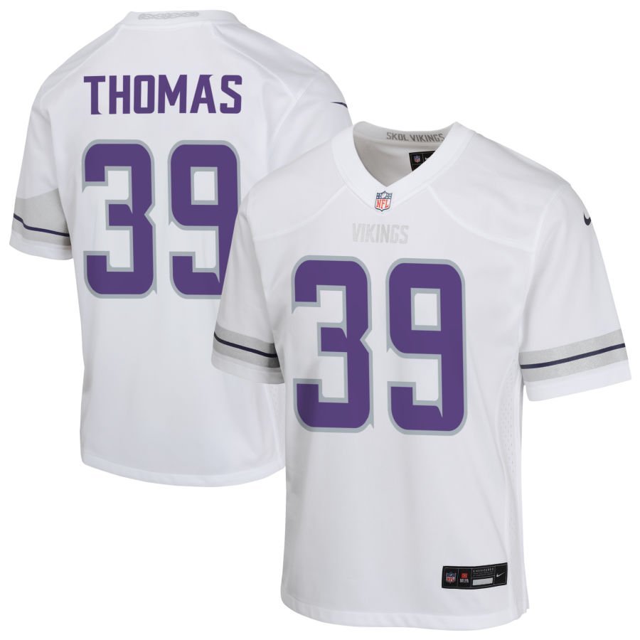 Jacob Thomas Youth Nike White Minnesota Vikings Alternate Custom Game Jersey