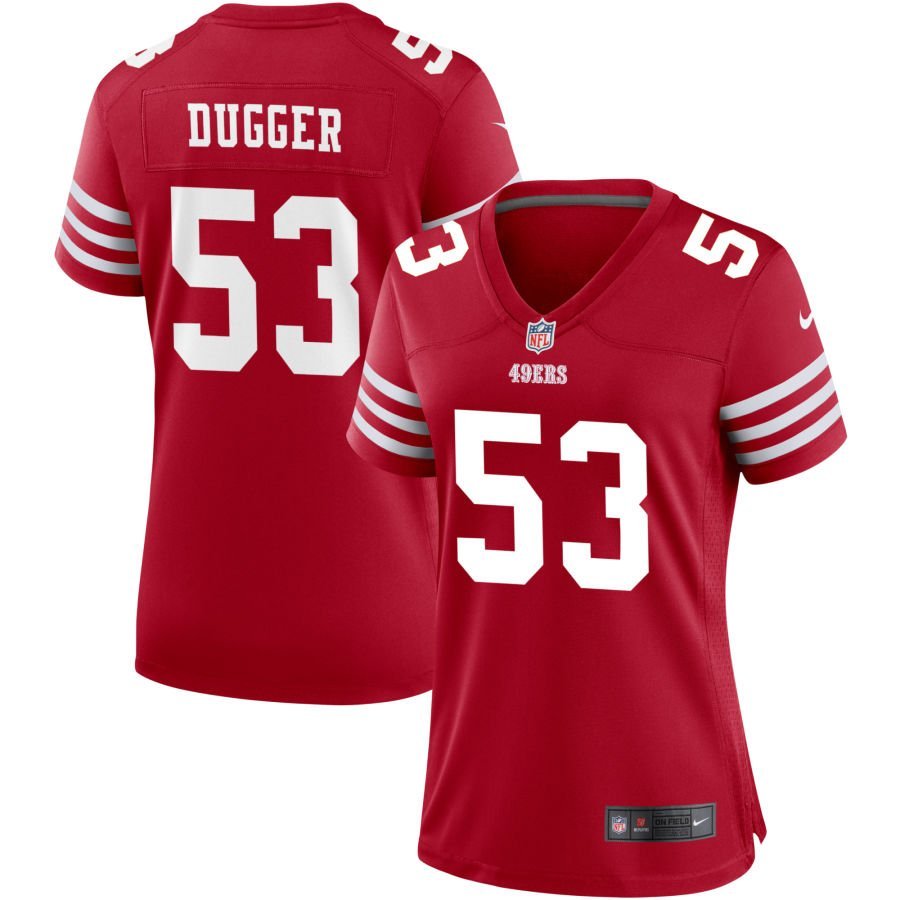 Jaden Dugger Women’s Nike Scarlet San Francisco 49ers Game Custom Jersey
