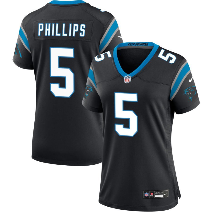 Jaelan Phillips Women’s Nike Black Carolina Panthers Custom Game Jersey