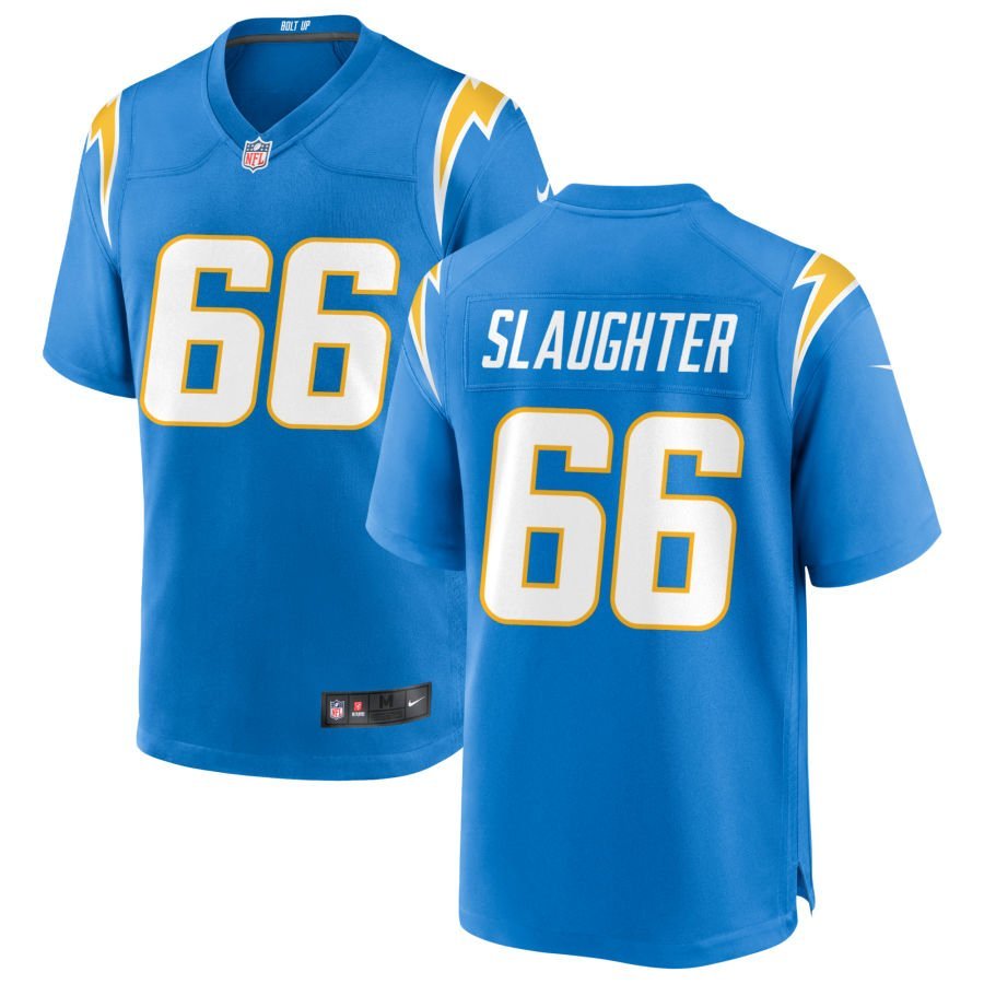 Jake Slaughter Men’s Nike Powder Blue Los Angeles Chargers Custom Game Jersey