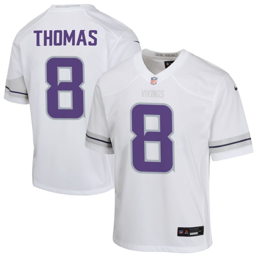 Jakobe Thomas Youth Nike White Minnesota Vikings Alternate Custom Game Jersey