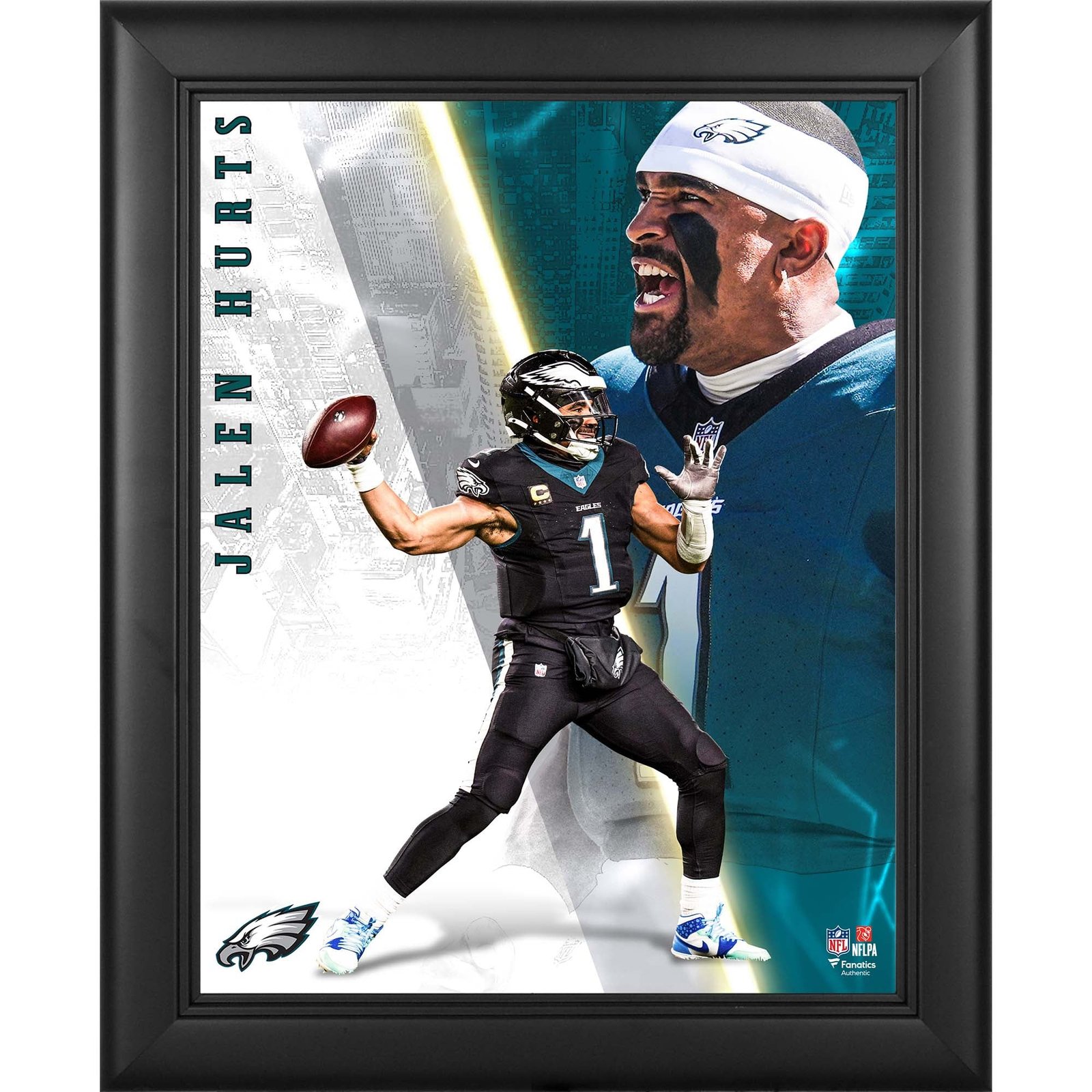 Jalen Hurts Philadelphia Eagles Framed 13″ x 16″ Radiance Collage