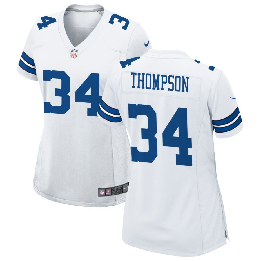 Jalen Thompson Women’s Nike White Dallas Cowboys Custom Game Jersey
