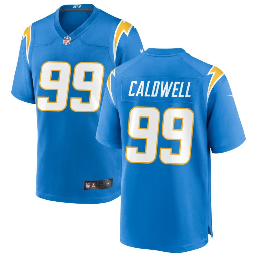 Jamaree Caldwell Men’s Nike Powder Blue Los Angeles Chargers Custom Game Jersey