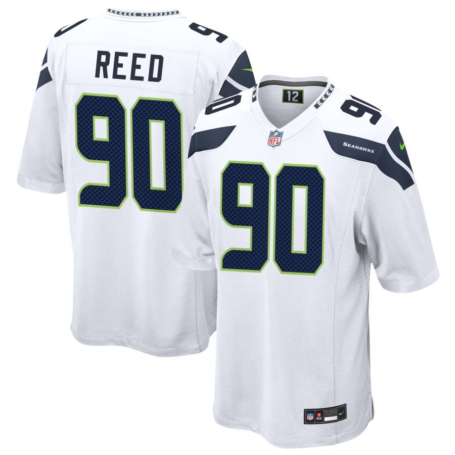 Jarran Reed Men’s Nike White Seattle Seahawks Custom Game Jersey