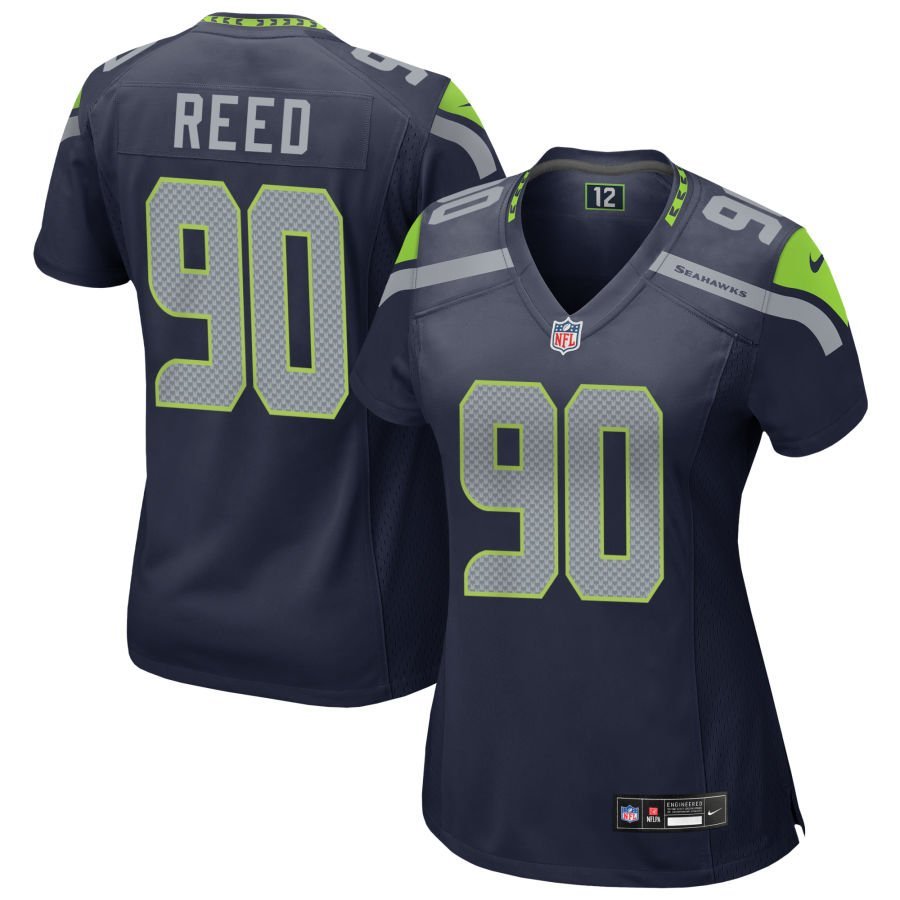 Jarran Reed Women’s Nike College Navy Seattle Seahawks Custom Game Jersey