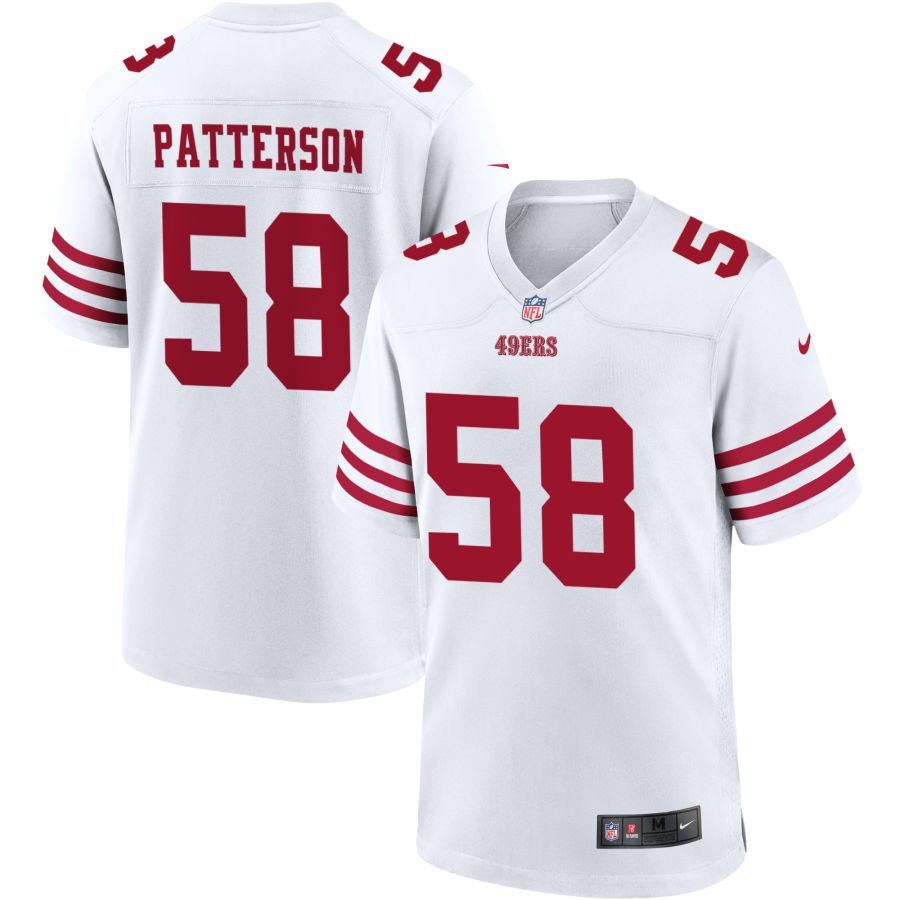 Jarrett Patterson Men’s Nike White San Francisco 49ers Game Custom Player Jersey