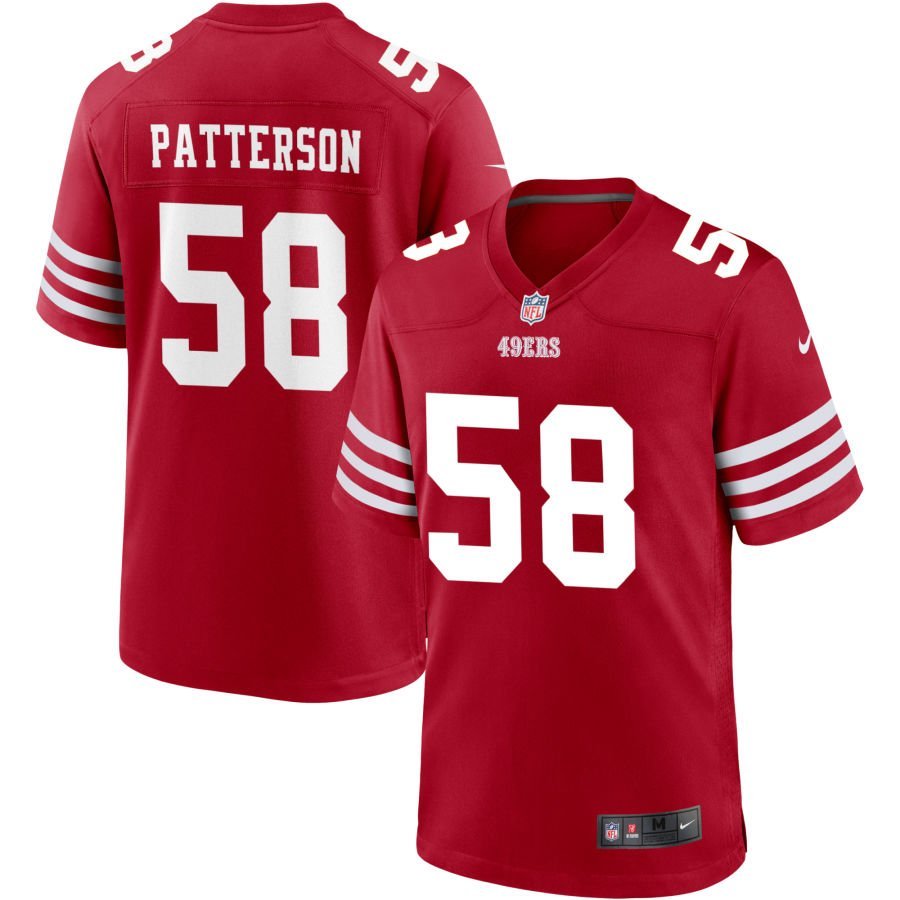 Jarrett Patterson Youth Nike Scarlet San Francisco 49ers Game Custom Jersey