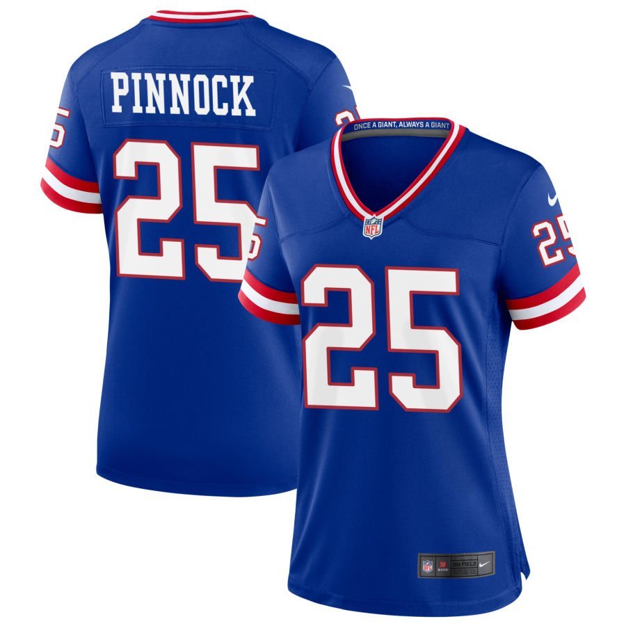 Jason Pinnock Women’s Nike Royal New York Giants Classic Custom Game Jersey