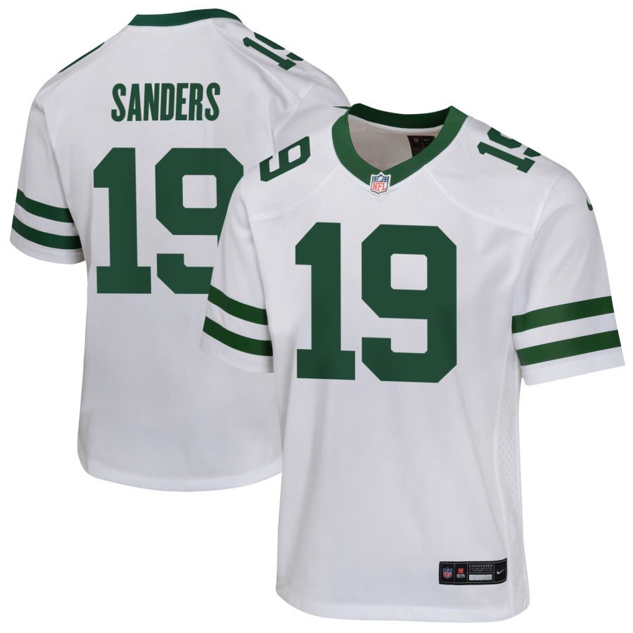 Jason Sanders Youth Nike Legacy White New York Jets Custom Game Jersey