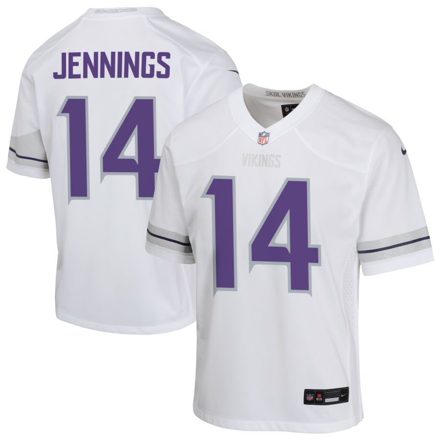 Jauan Jennings Youth Nike White Minnesota Vikings Alternate Custom Game Jersey