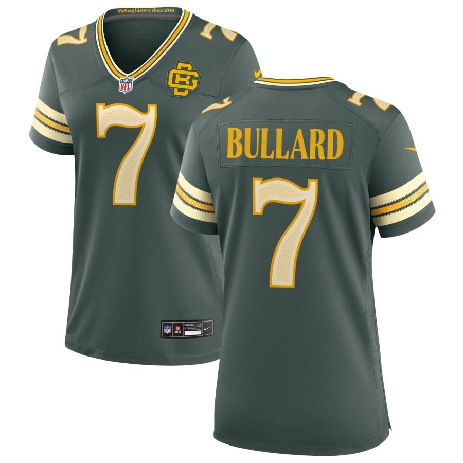 Javon Bullard Women’s Nike Green Green Bay Packers 2026 Rivalries Collection Game Custom Jersey