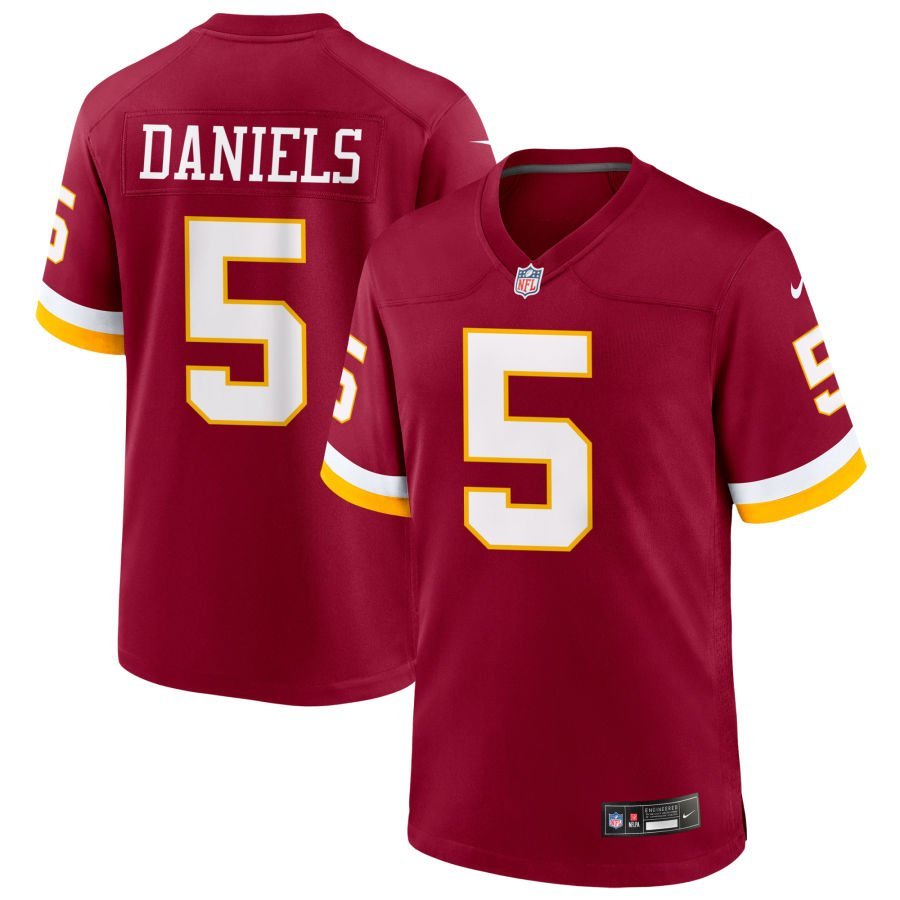 Jayden Daniels Youth Nike Burgundy Washington Commanders Custom Game Jersey