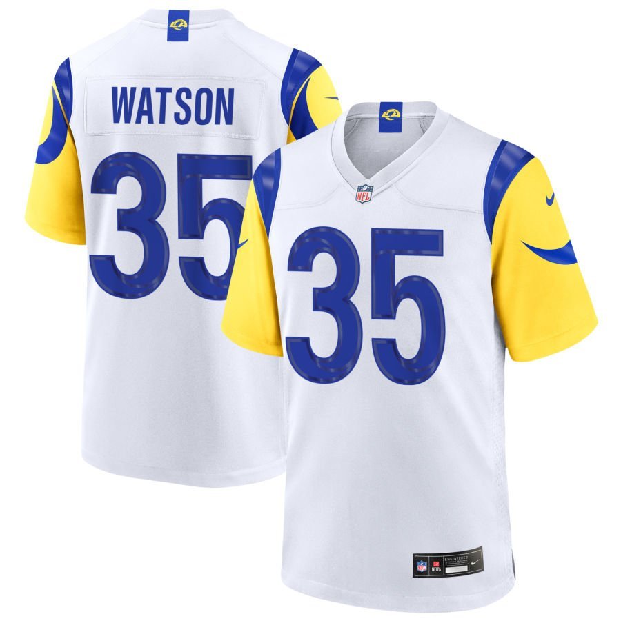 Jaylen Watson Men’s Nike White Los Angeles Rams Custom Game Jersey