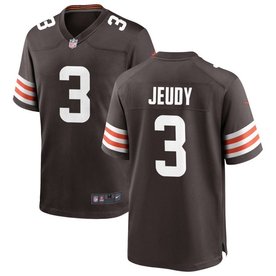 Jerry Jeudy Men’s Nike Cleveland Browns Brown Custom Game Jersey