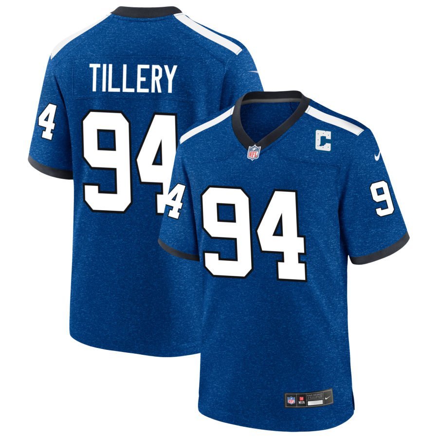 Jerry Tillery Men’s Nike Blue Indiana Nights Indianapolis Colts Alternate Custom Game Jersey