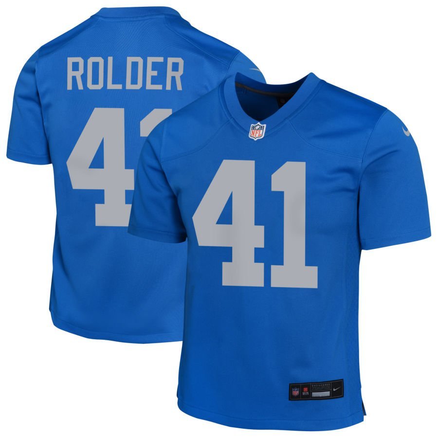 Jimmy Rolder Youth Nike Blue Detroit Lions Alternate Custom Game Jersey