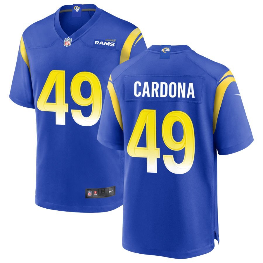 Joe Cardona Men’s Nike Royal Los Angeles Rams Custom Game Jersey