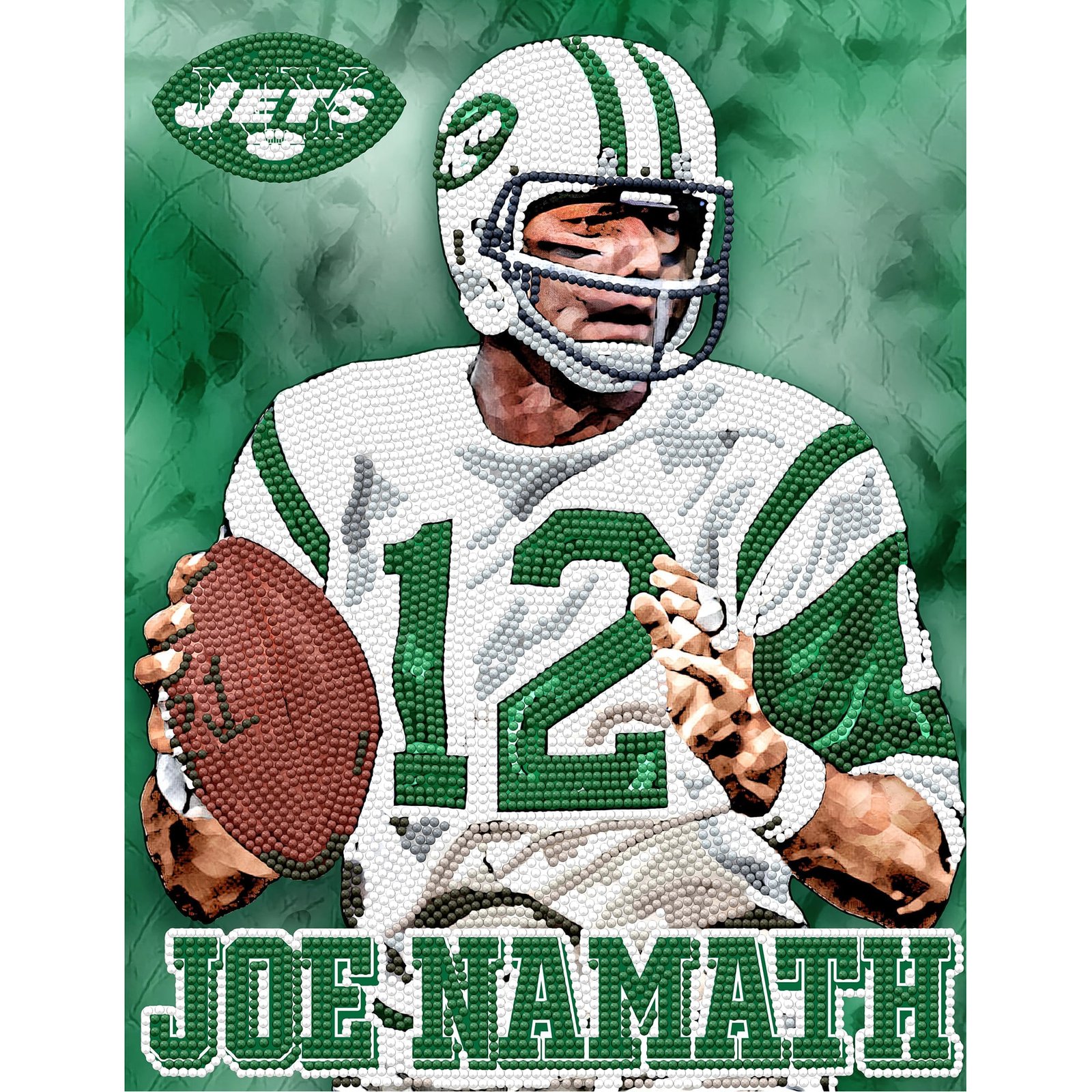 Joe Namath New York Jets Diamond Painting Craft Kit