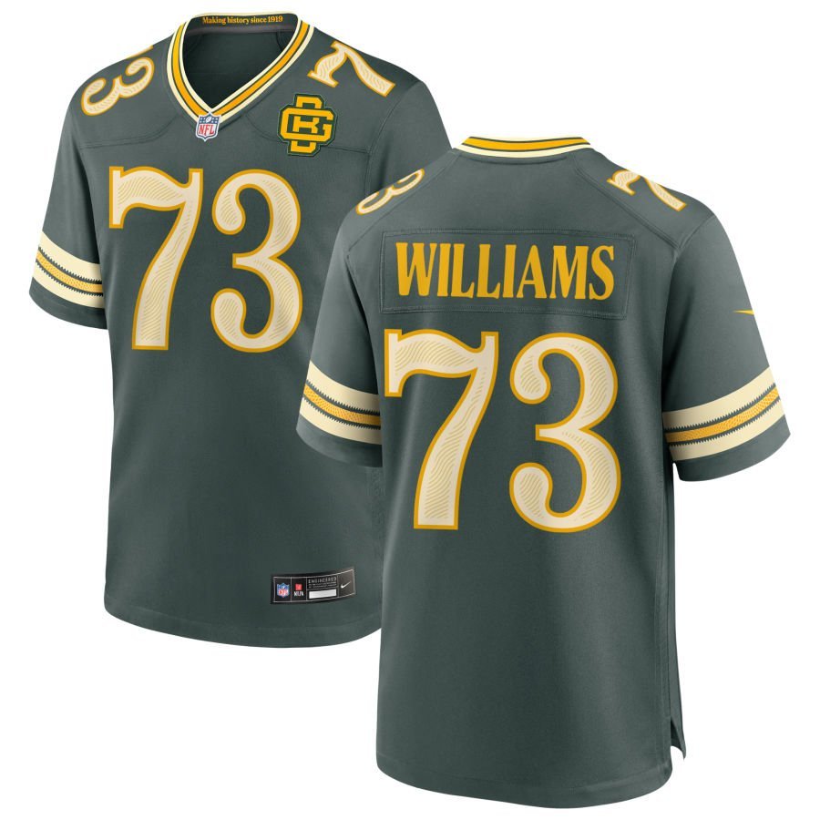 John Williams Men’s Nike Green Green Bay Packers 2026 Rivalries Collection Game Custom Jersey