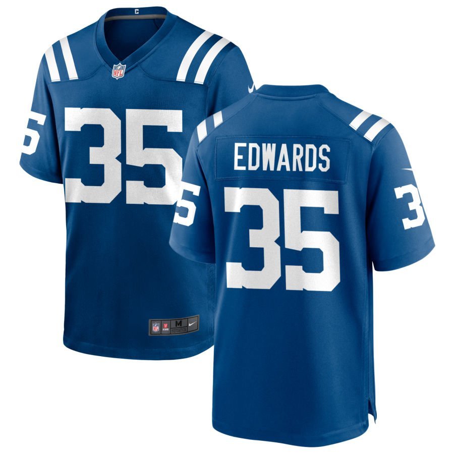 Johnathan Edwards Men’s Nike Indianapolis Colts Royal Custom Game Jersey