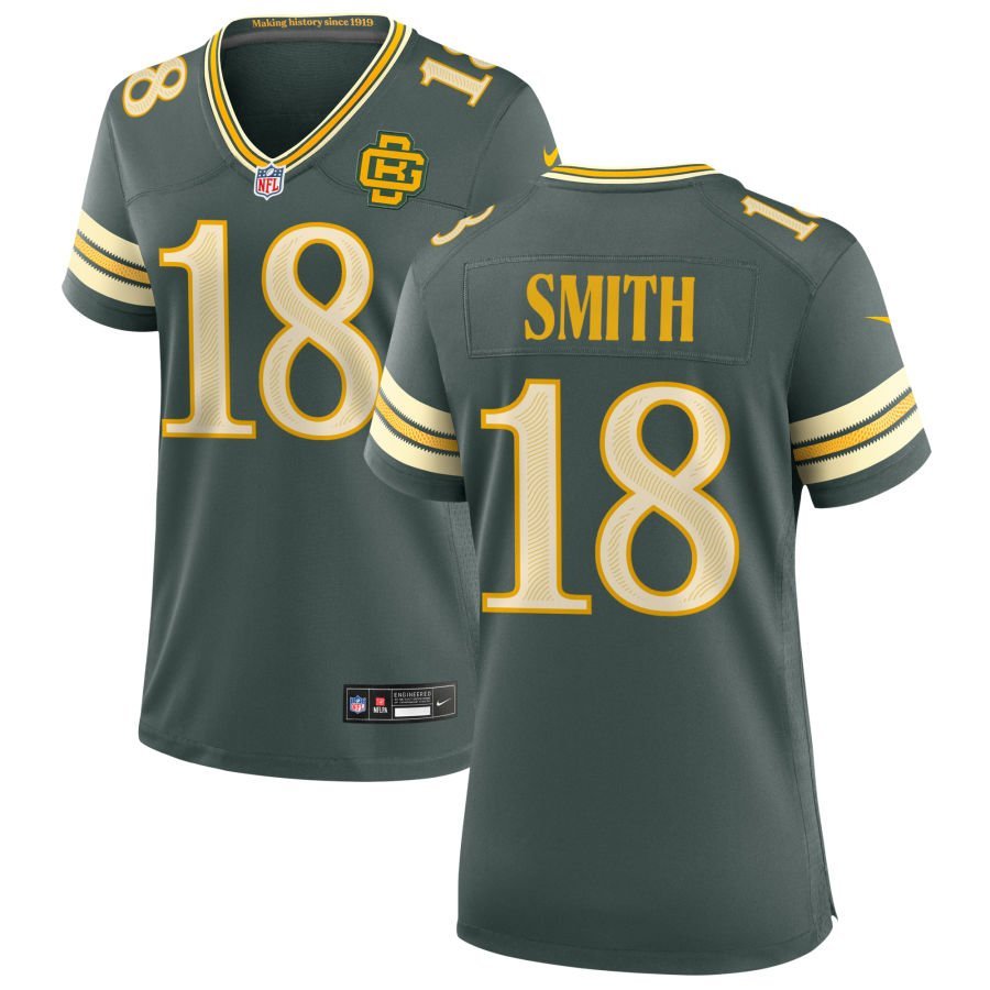 Jonnu Smith Women’s Nike Green Green Bay Packers 2026 Rivalries Collection Game Custom Jersey