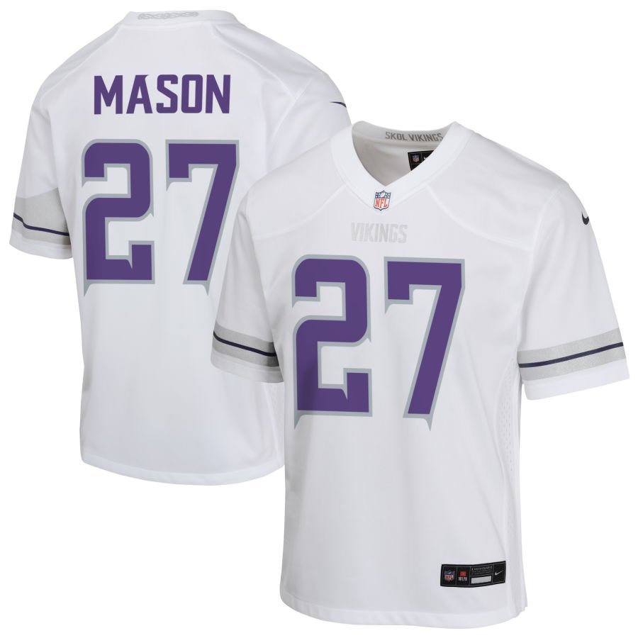 Jordan Mason Youth Nike White Minnesota Vikings Alternate Custom Game Jersey