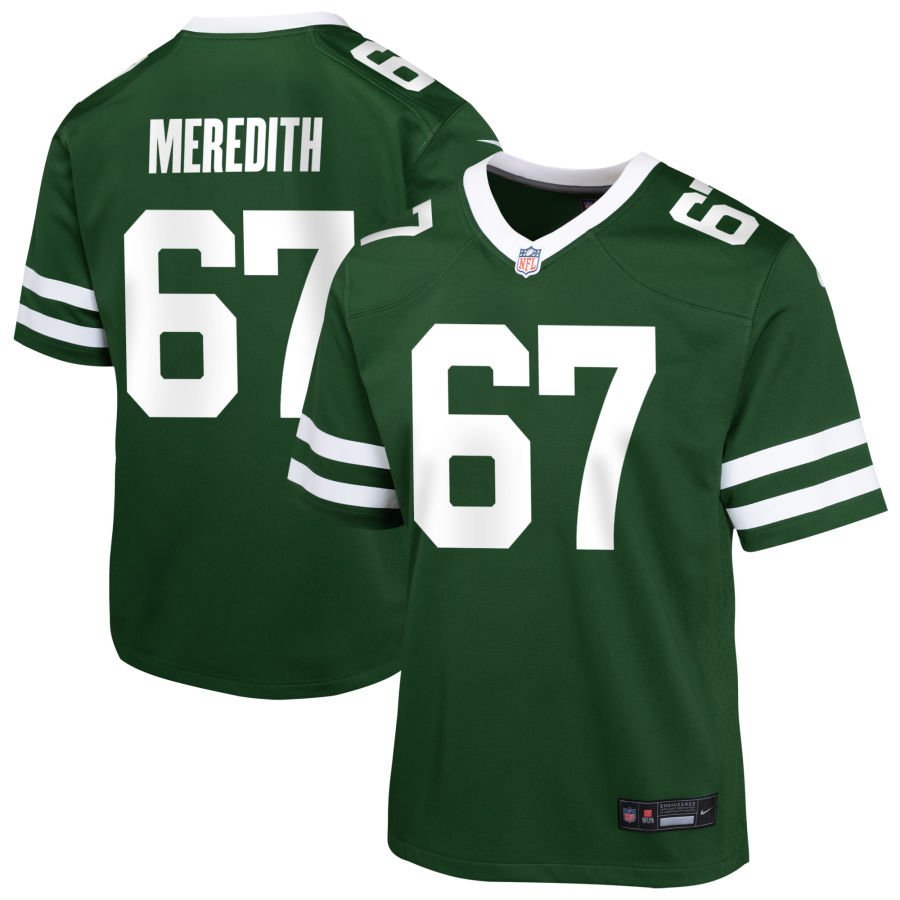 Jordan Meredith Youth Nike Legacy Green New York Jets Custom Game Jersey
