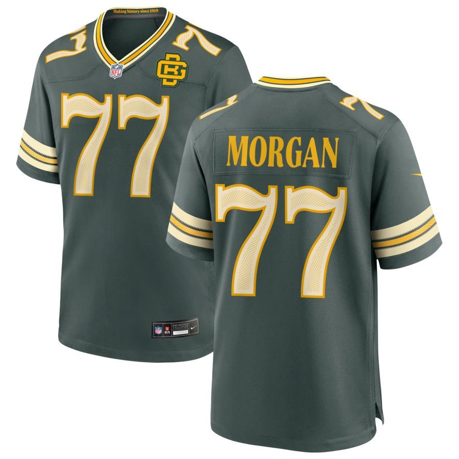 Jordan Morgan Men’s Nike Green Green Bay Packers 2026 Rivalries Collection Game Custom Jersey