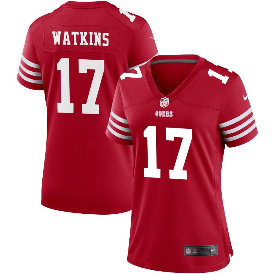 Jordan Watkins Women’s Nike Scarlet San Francisco 49ers Game Custom Jersey