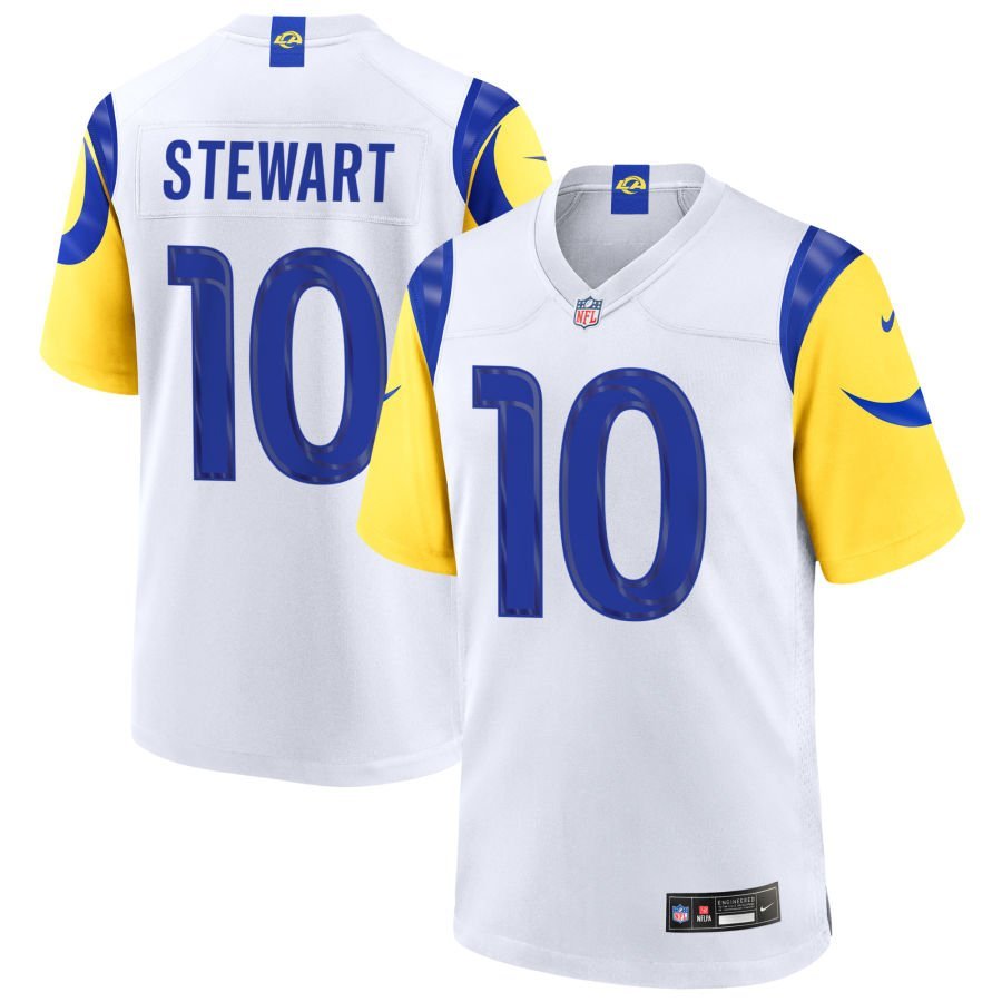 Josaiah Stewart Youth Nike White Los Angeles Rams Custom Game Jersey