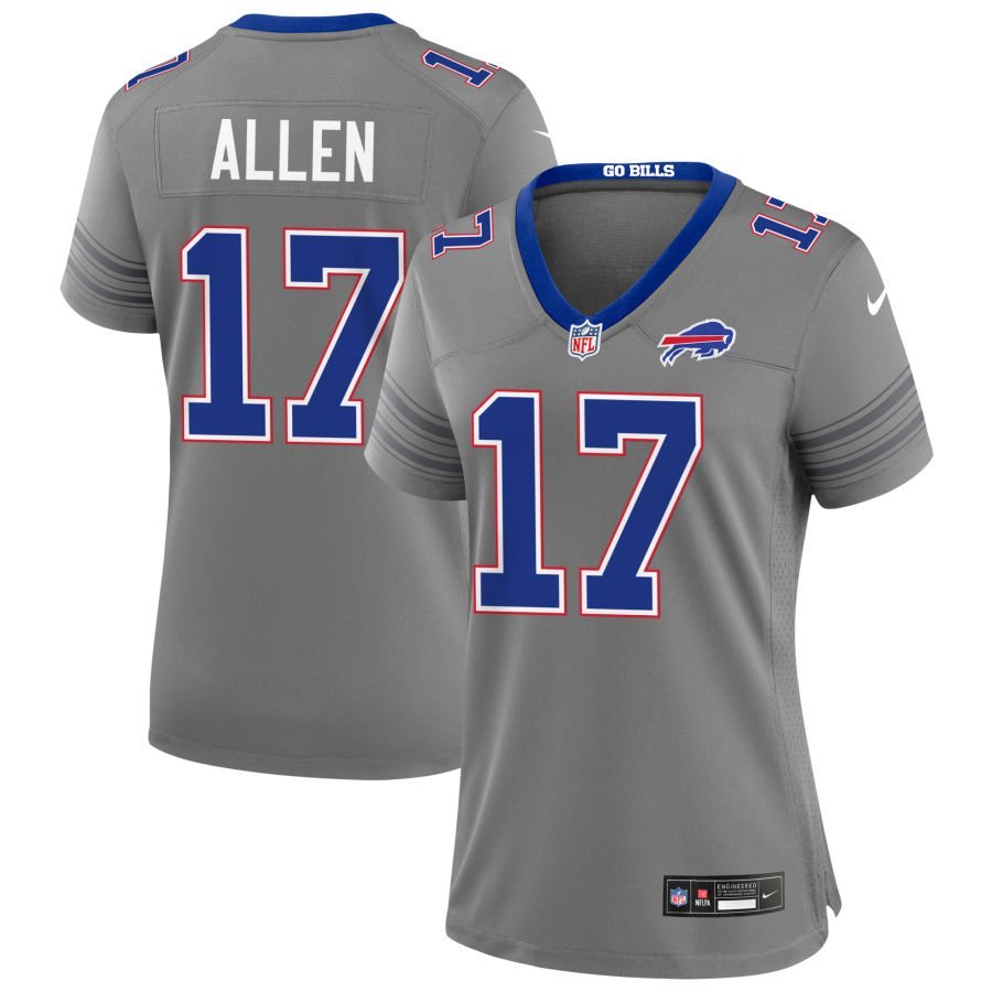 Josh Allen Women’s Nike Gray Buffalo Bills Nickel City Custom Game Jersey