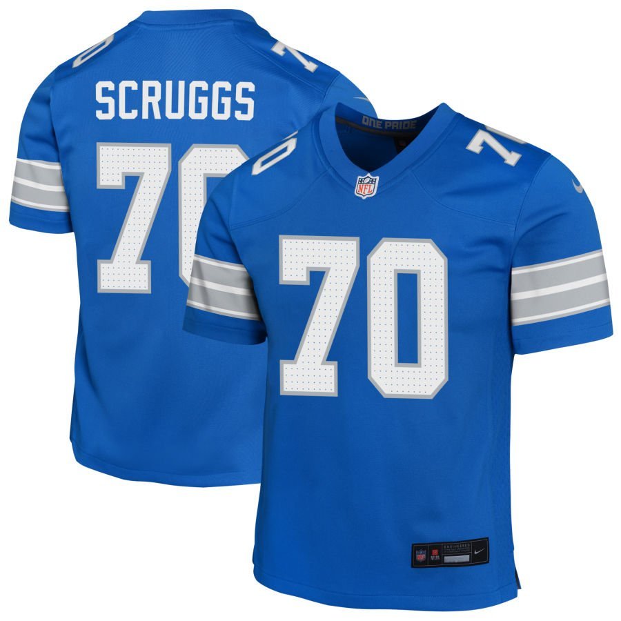Juice Scruggs Youth Nike Blue Detroit Lions Custom Game Jersey Juice Scruggs Youth Nike Blue Detroit Lions Custom Game Jersey